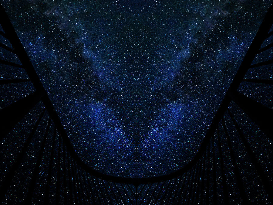 Milky Way Fence Reflection Digital Art by Pelo Blanco Photo