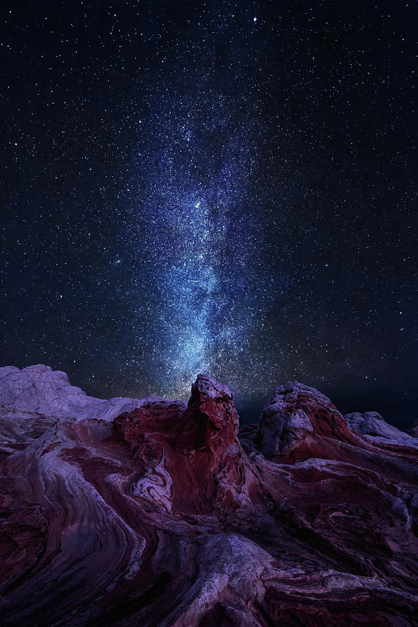 Milky Way in a Desert Photograph by Alex Mironyuk