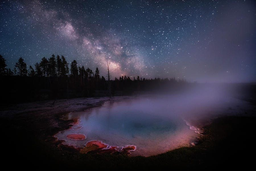Milky Way in Yellowstone Photograph by Michael Ash