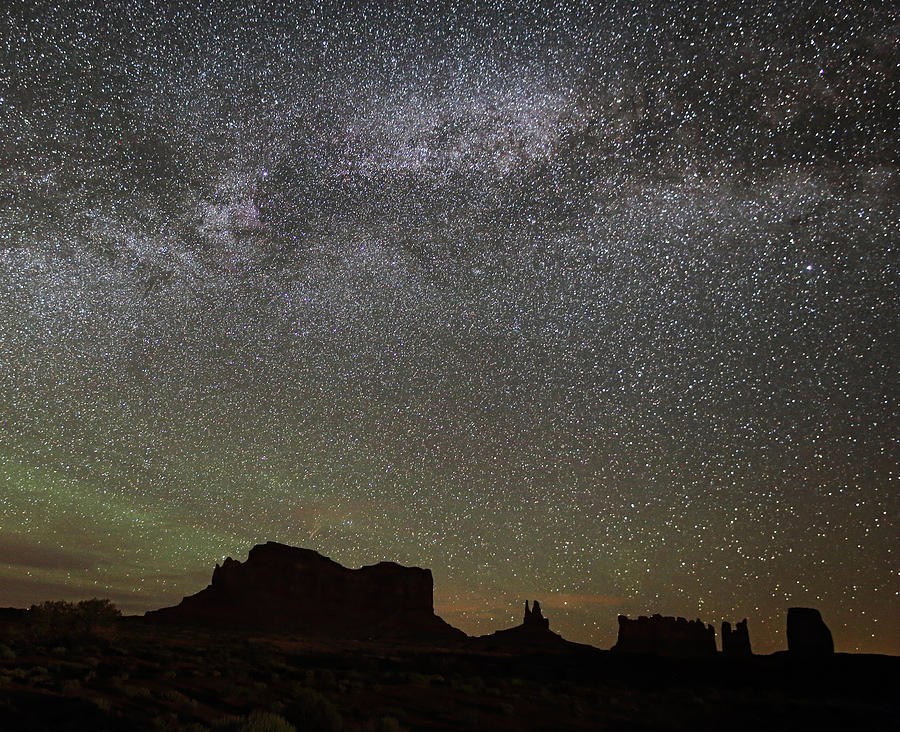 Milky Way Monuments Photograph by Jean Clark