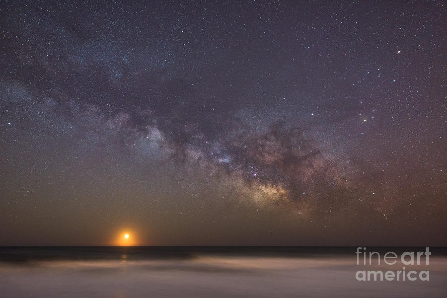 Milky Way Moonrise  Photograph by Michael Ver Sprill