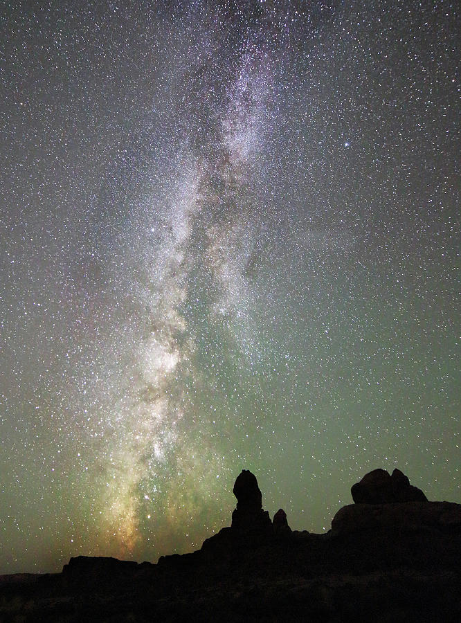 Milky Way over Arches NP Four Photograph by Jean Clark