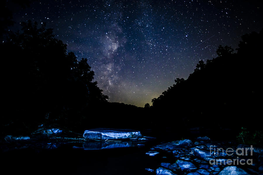 Milky Way over Baptizing Hole Photograph by Thomas R Fletcher