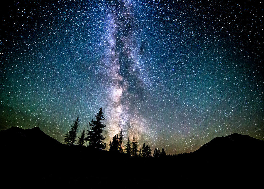 Milky Way over Cascades Photograph by Kevin Buffington - Fine Art America