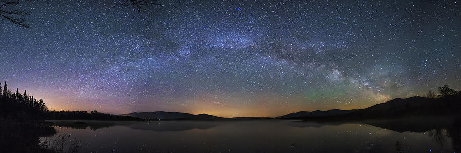 Milky Way over Cherry Pond Photograph by White Mountain Images