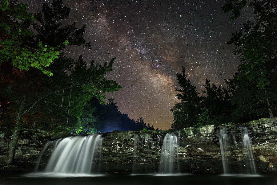 Milky Way over Falling Waters Photograph by Eilish Palmer