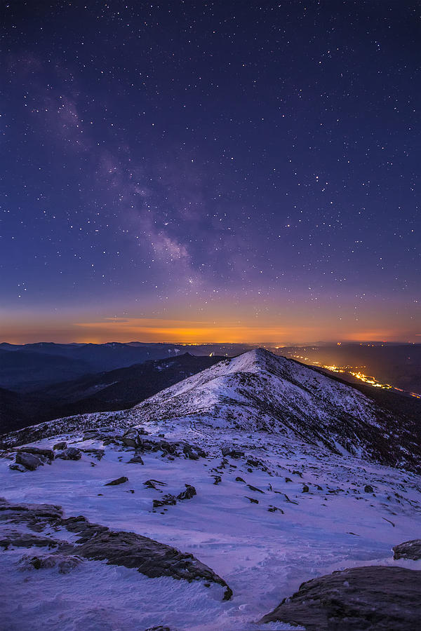 Milky Way over Franconia Ridge Photograph by White Mountain Images