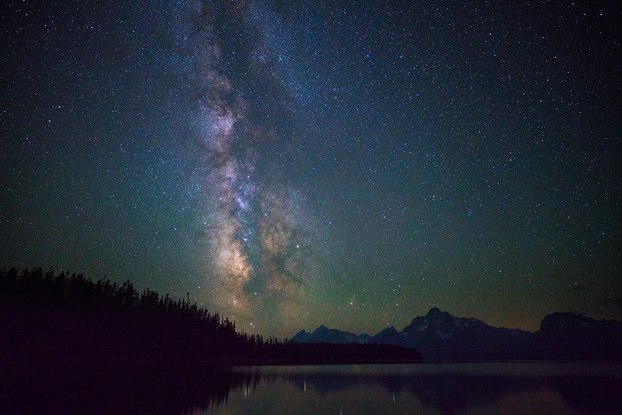 Milky way over Grand Teton Photograph by Asif Islam