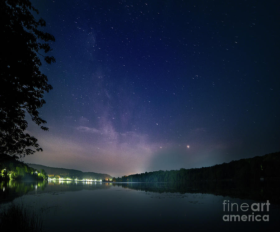 Milky Way over Head Lake Photograph by Roger Monahan