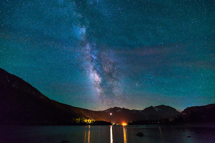 Milky way over June lake Photograph by Asif Islam