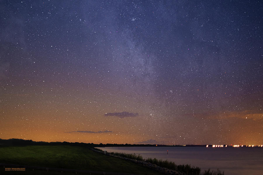 Milky Way Over Lake Okeechobee Facing Belle Glade Photograph by Ken Figurski
