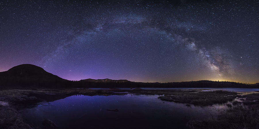 Milky Way over Lonesome Lake Photograph by Chris Whiton