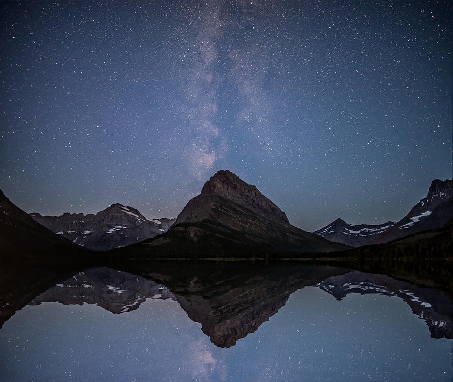 Milky Way Over Many Glacier Photograph by Matt Hammerstein