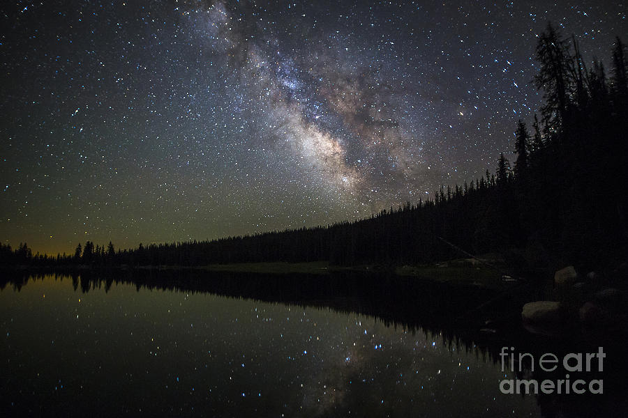 Milky Way Over Mirror Lake Photograph by Spencer Baugh