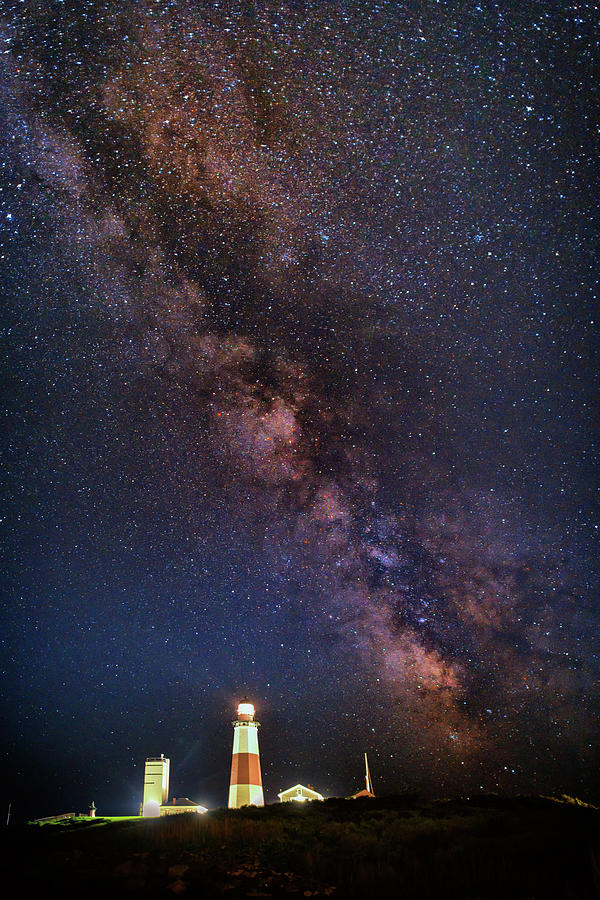 Lighthouse Photograph - Milky Way Over Montauk Point by Rick Berk