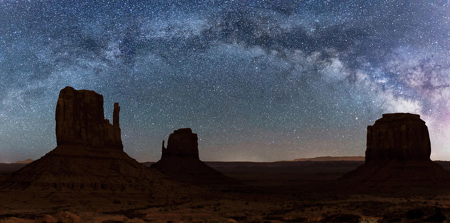 Milky Way Over Monument Valley Photograph By Jeffrey Driver