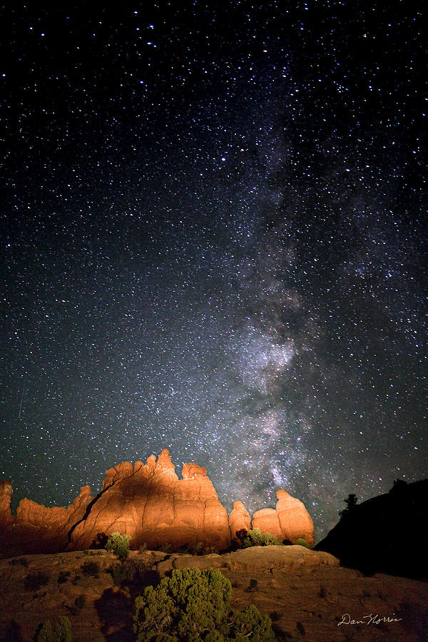 Milky Way over Navajo Rocks Photograph by Dan Norris