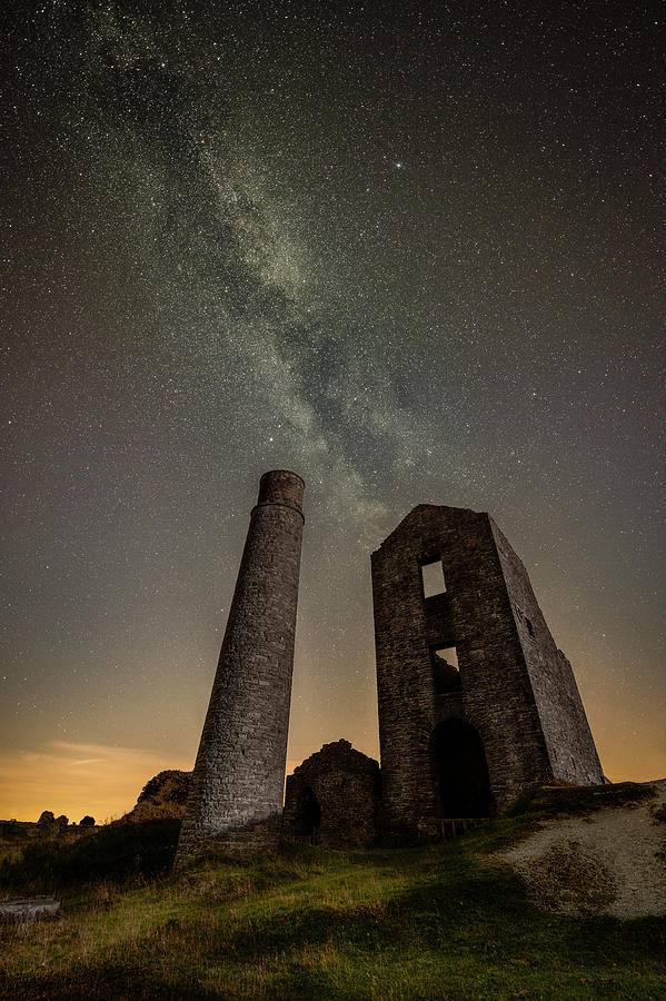 Milky Way Over Old Mine Buildings. Photograph by Andy Astbury
