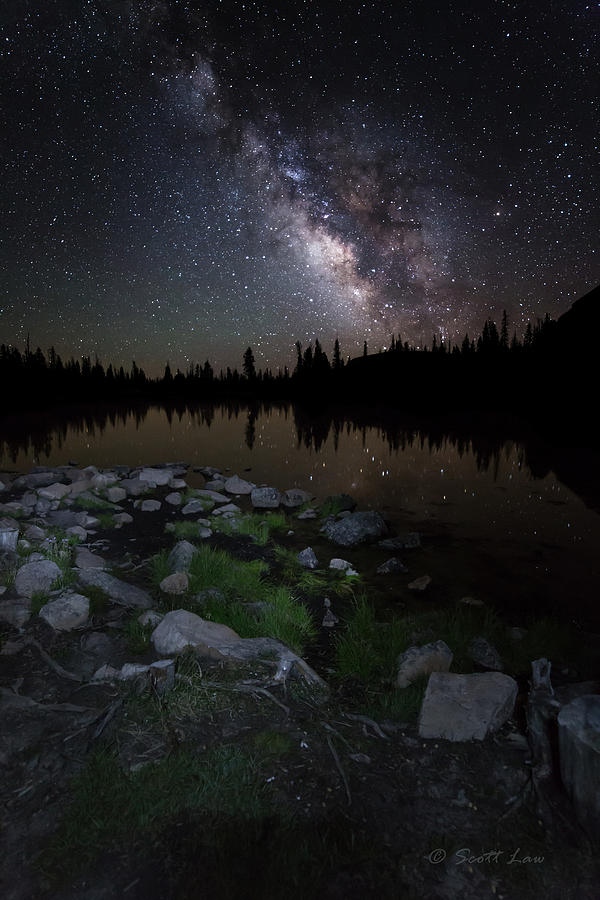 Milky Way over Pass Lake Photograph by Scott Law
