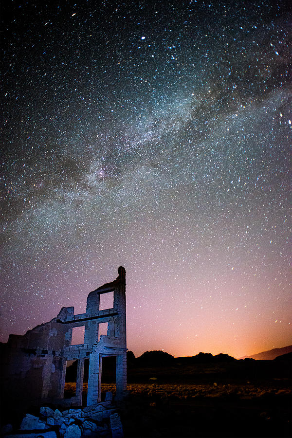 Milky Way over Rhyolite #2 Photograph by Dana Sohr
