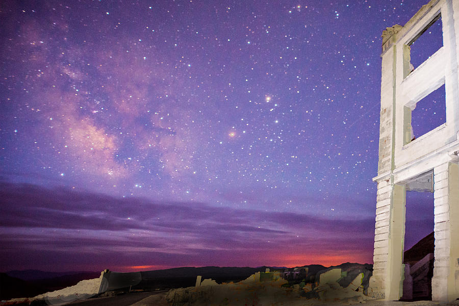 Milky Way over Rhyolite #3 Photograph by Dana Sohr