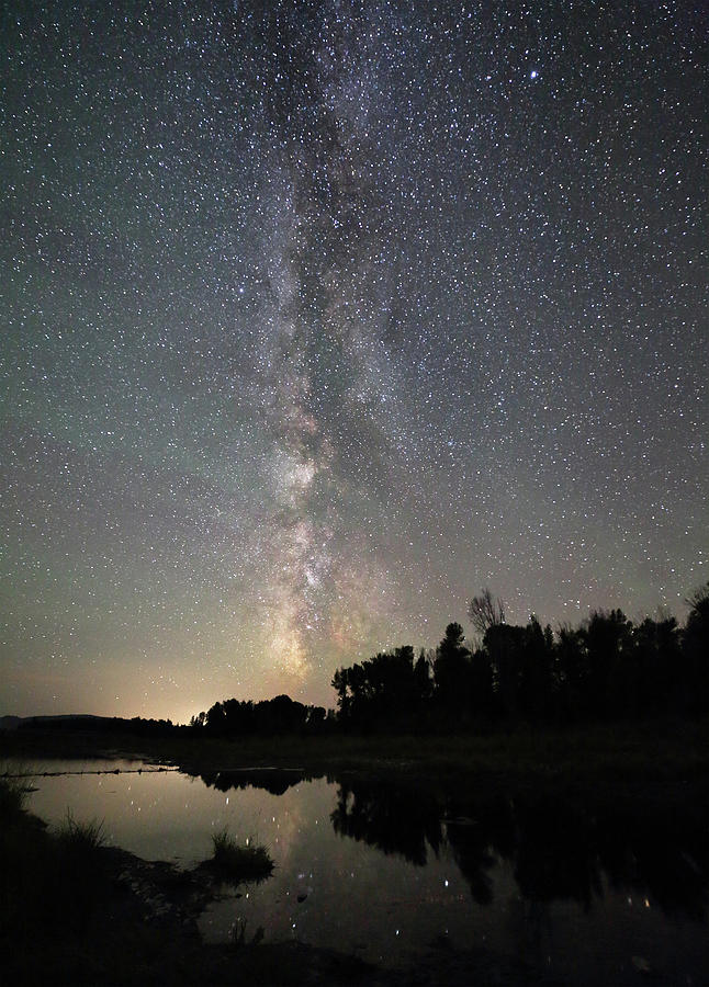 Milky Way over Schwabachers Landing Photograph by Jean Clark