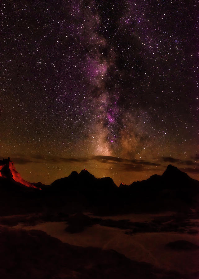 Milky Way Over The Badlands Np, South Dakota Photograph