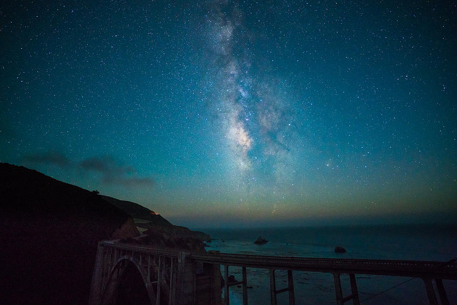 Milky Way over the Bixby bridge Photograph by Asif Islam