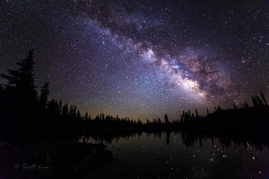 Milky Way over the Lake Photograph by Scott Law