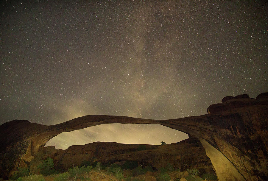 Milky way over the landscape arch Photograph by Kunal Mehra