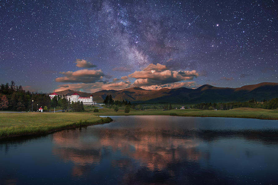 Milky Way over the Omni Mount Washington Photograph by Chris Whiton