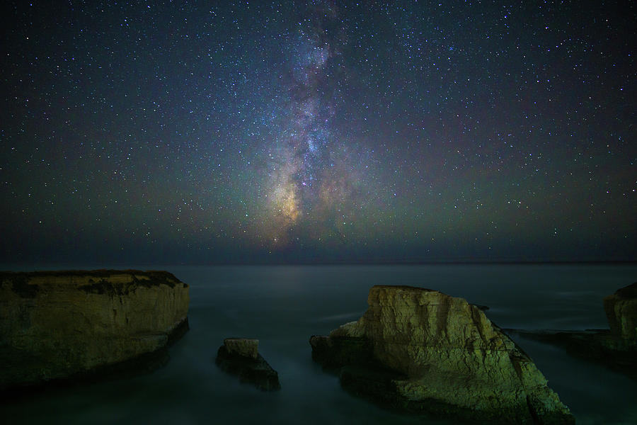 Milky Way over the Pacific ocean, California Photograph by Asif Islam