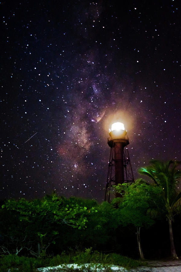 Sanibel Lighthouse Photograph - Milky Way Over The Sanibel Lighthouse by Greg and Chrystal Mimbs
