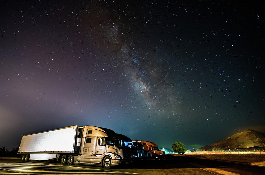 Milky way over the truck Photograph by Asif Islam