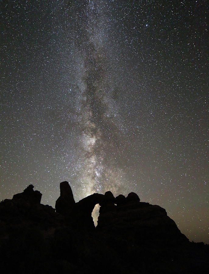 Milky Way over Turret Arch Photograph by Jean Clark