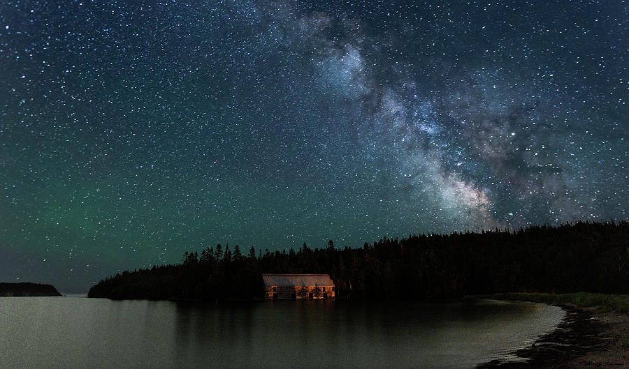 Landscape Photograph - Milky Way Sky at the Old Smokehouse by Marty Saccone
