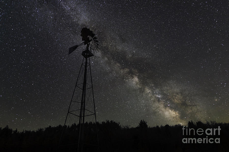 Milky Way Windmill  Photograph by Michael Ver Sprill