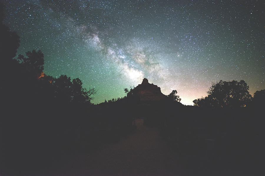 Milkyway over Bell Rock, Arizaon Photograph by Mati Krimerman