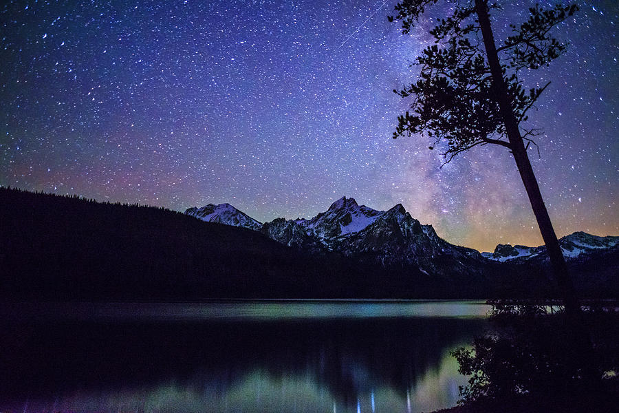 Milkyway over Mount Mc Gowan at Stanley Lake in Idaho Photograph by Vishwanath Bhat