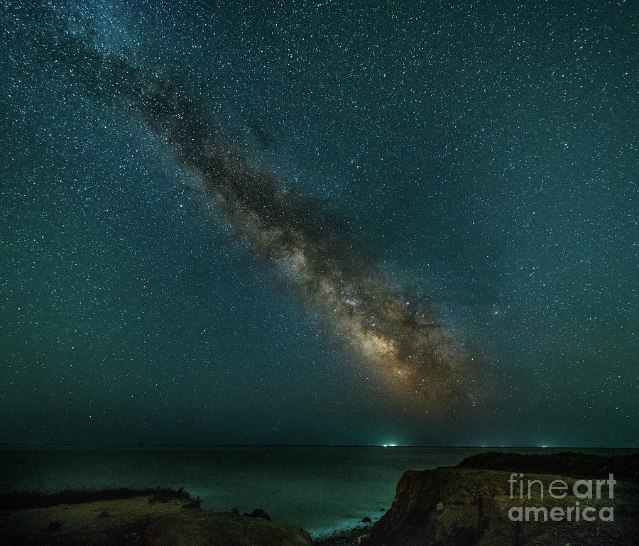 Milkyway over the Bluffs in Montauk, NY Photograph by Alissa Beth Photography