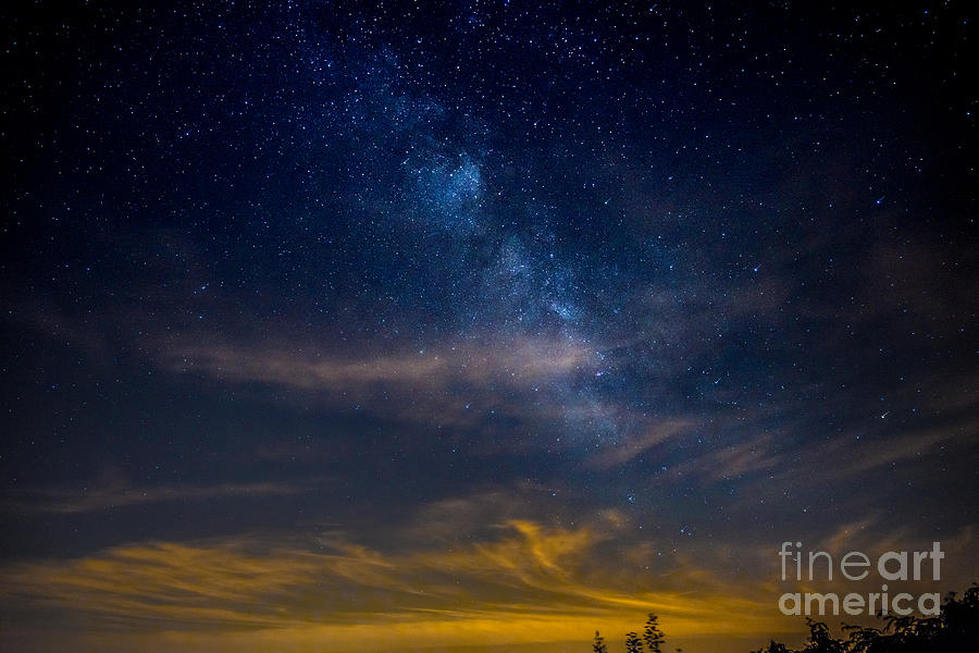 Milkyway Photograph - Milkyway with Sky Glow by Jim DeLillo