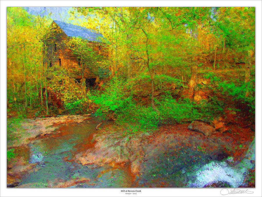 Mill at Stevens Creek Painting by Lar Matre