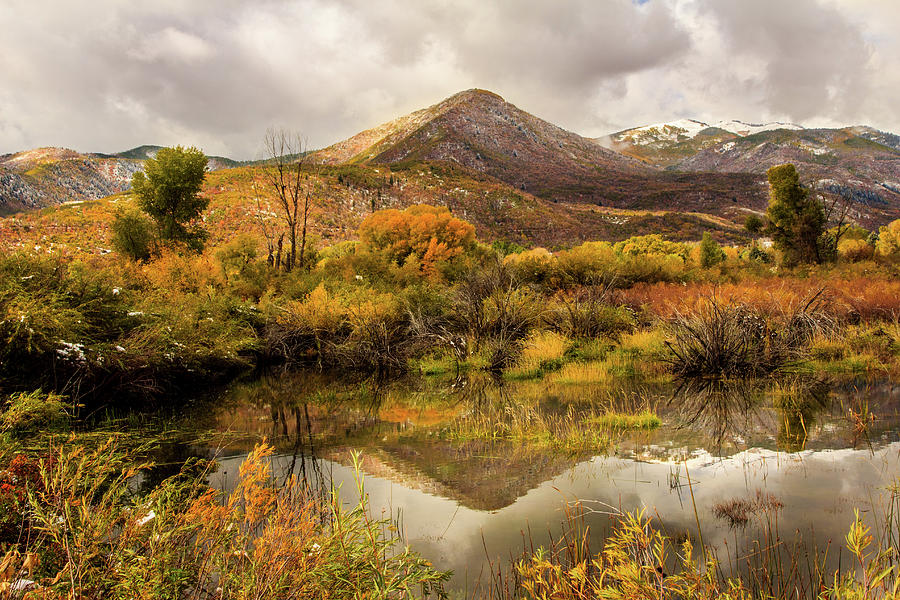 Mill Canyon Peak Reflections.  Wasatch Mountains, Utah Photograph by TL Mair