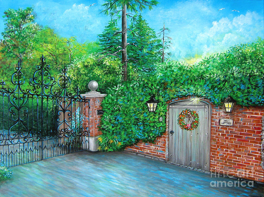 George Michaels Mill Cottage Garden Painting by Bella Apollonia