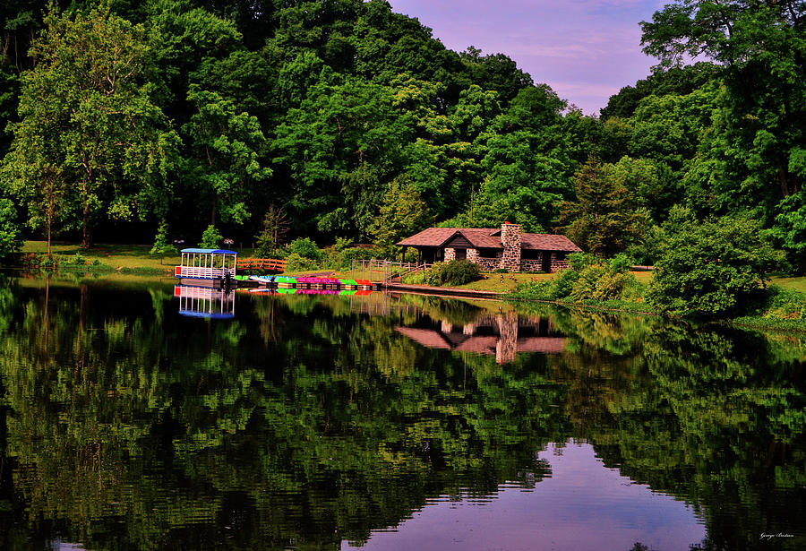 Mill Creek Park - Boat Dock Reflections 001 Photograph by George Bostian