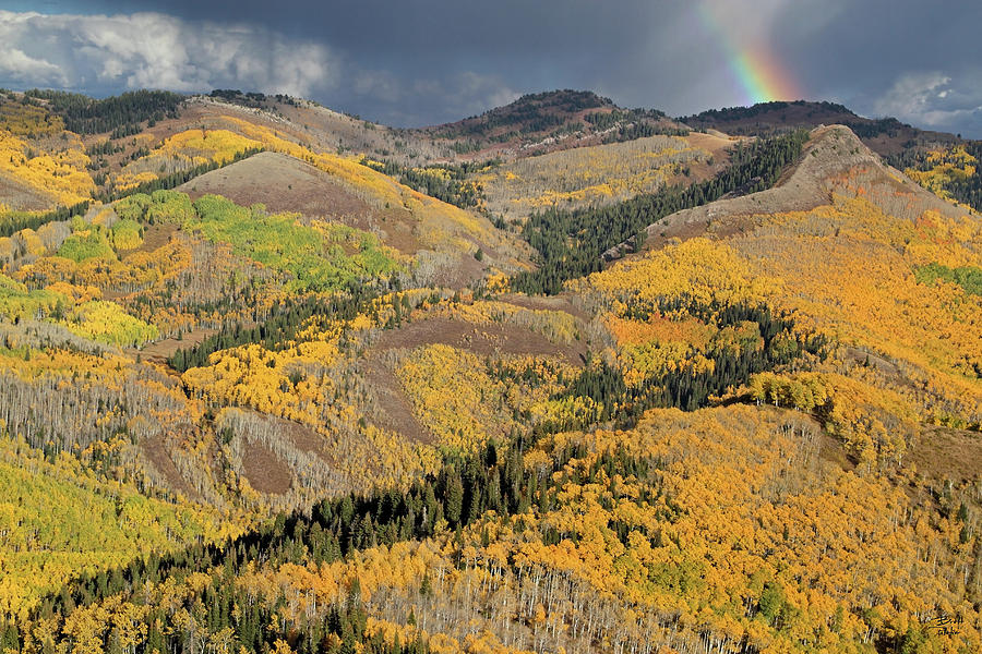 Mill D North Fall Colors and Rainbow Photograph by Brett Pelletier