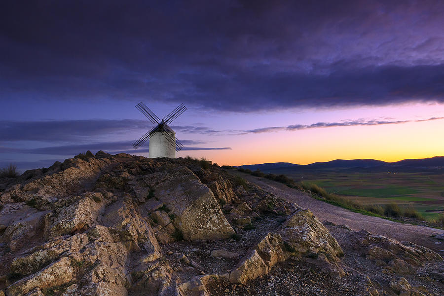 Sunset Photograph - Mill by Glendor Diaz Suarez