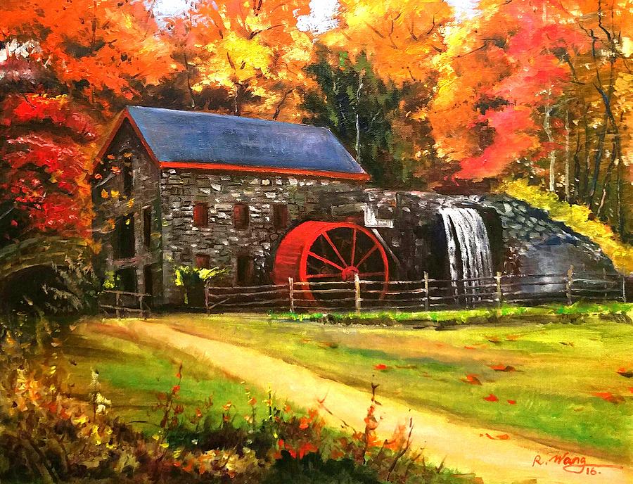 Mill house Painting by Rose Wang