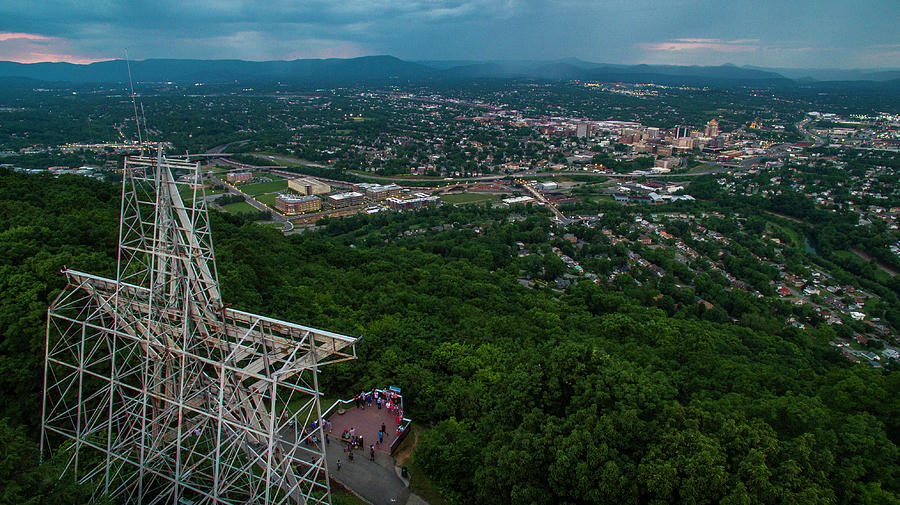 Mill Mountain from Behind Photograph by Star City SkyCams