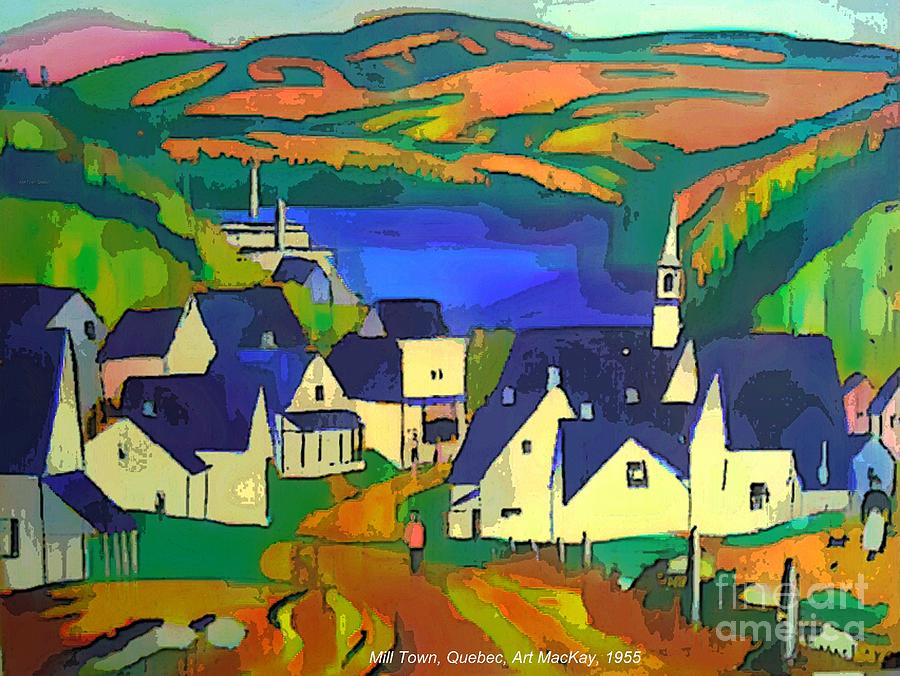 Mill Town, Quebec Painting by Art MacKay